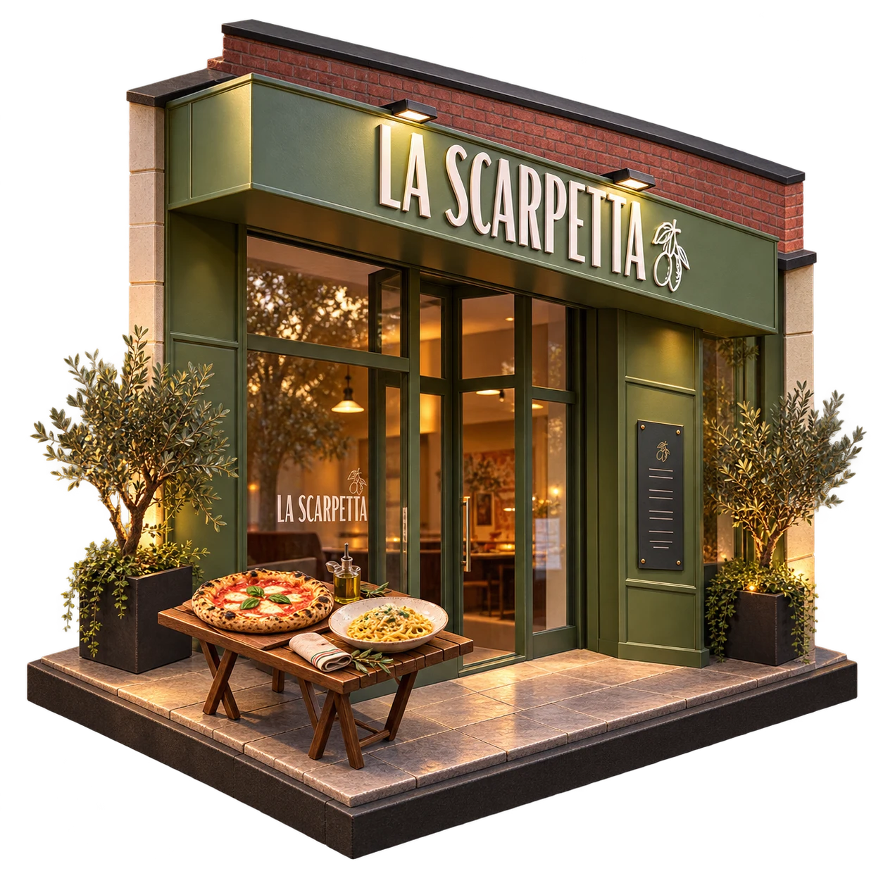 Ilustración isométrica de La Scarpetta