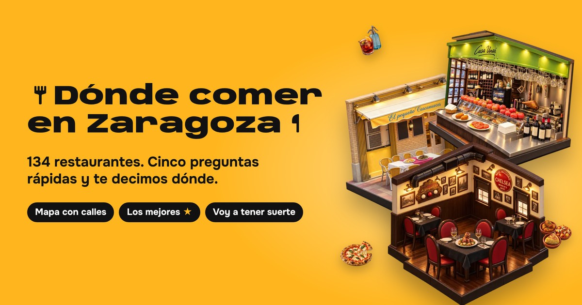 Vista de la guía Dónde comer en Zaragoza